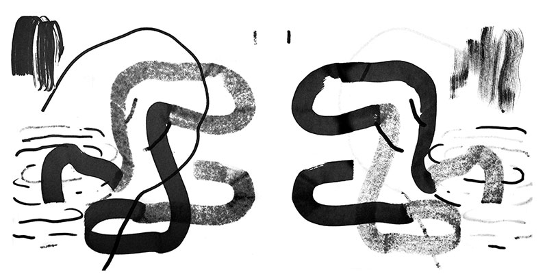 Gallery4 Annex: Jordan Dunlop a black and white oil painting