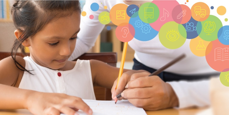 Customer and Service Commitment a girl writing