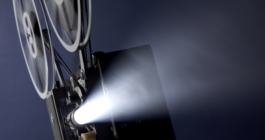 Light beam and film projector