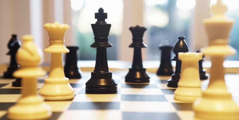 Games and Hobbies Closeup of a chess board