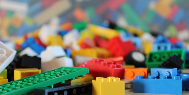 Closeup of LEGO blocks