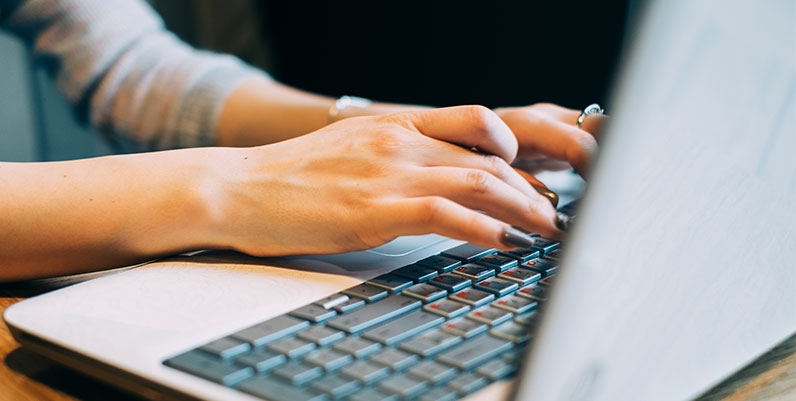 Level 4 Searching with Google woman using laptop