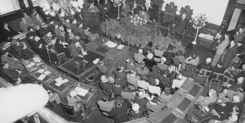 Last council meeting in old City Hall, 1960