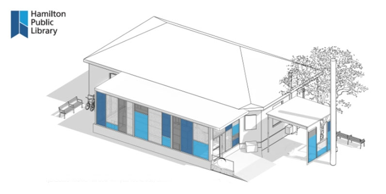 Locke Branch Rendition architect rendition of the Locke Branch