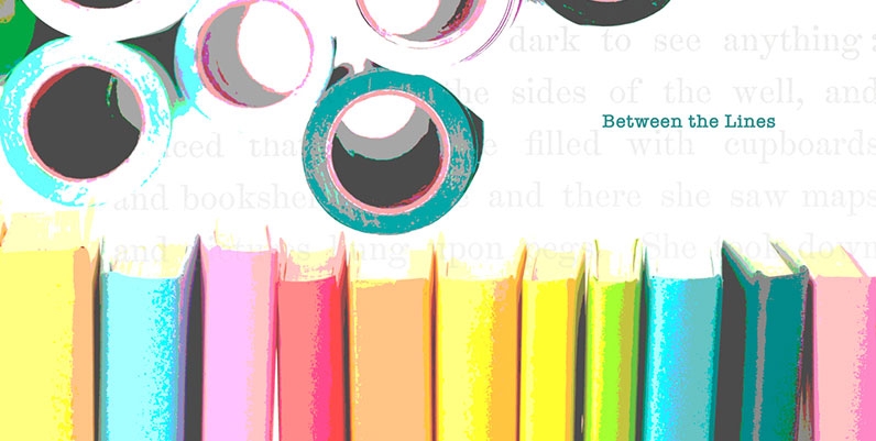 Special Exhibit: Vanesssa Crosbie Ramsay stylized photo of books and tapes of different colours