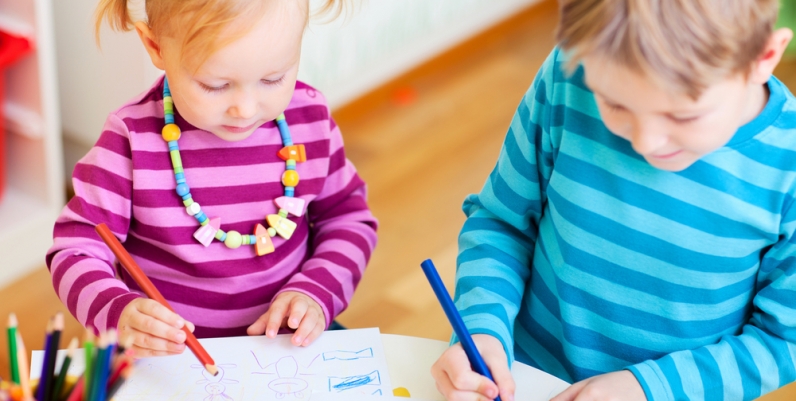 Children drawing