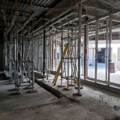 Valley park branch construction inside pictured with windows