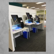 Kiosk station at the Westdale Branch