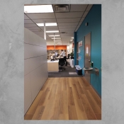 Privacy wall at the Westdale Branch