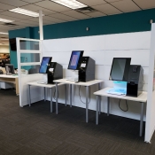 Another view of the self-checkouts