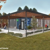 Outside rendering of the new Carlisle branch