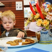 kids getting a cookie