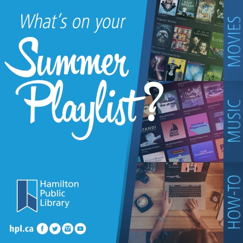What's on your summer playlist? Movies, Music and How-To are right aligned.