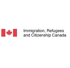 An image of the Canadian flag with the text Immigration, Refugees and Citizenship Canada