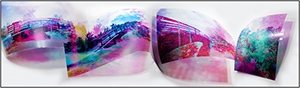 Abstract, inverse colours of a landscape