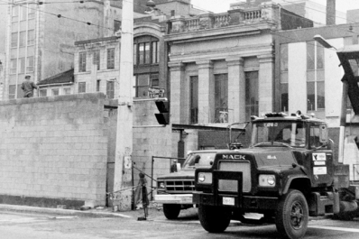 Concrete bunker buildings start going up