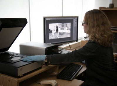 Staff digitizing images