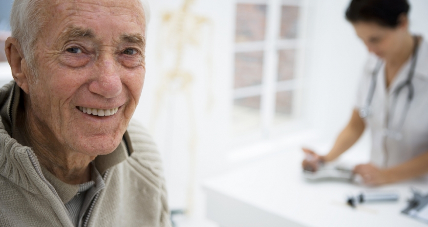 VON Caregiver Series Senior man at a doctor's office